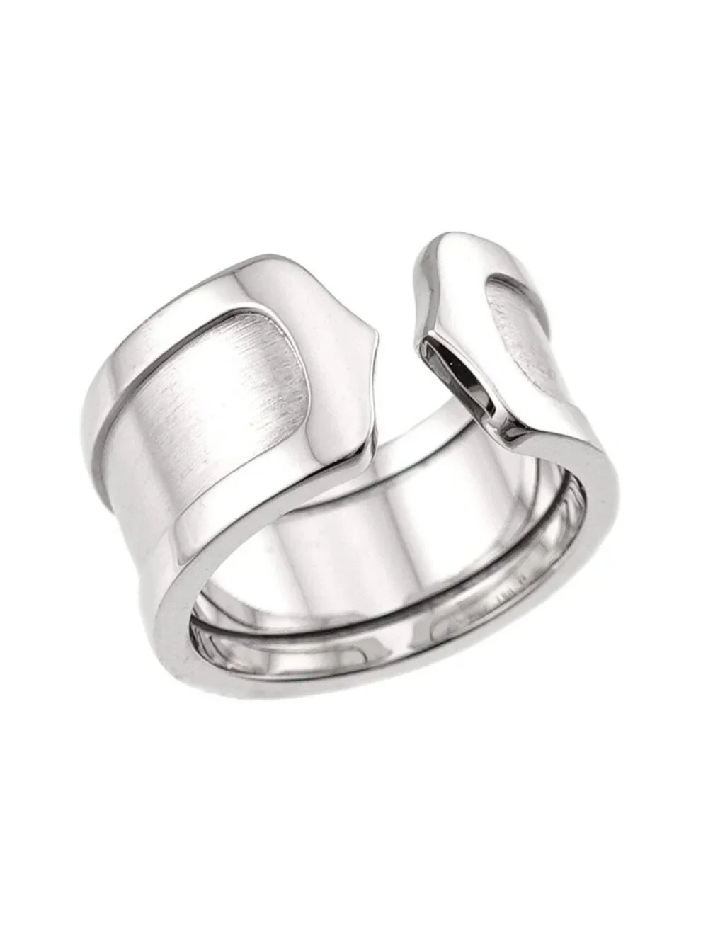 Cartier C2 48 Ring 18k WG White Gold 750 2C